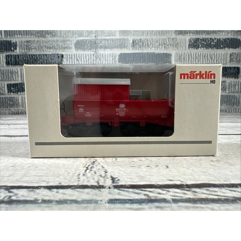 Märklin H0 46117 DB Fire Water Tender Freight Car Feuerwehr NIB Rare